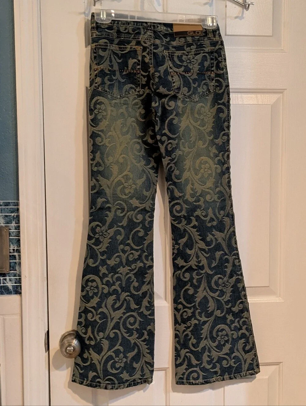 GLO jeans Green Patterned Bootcut Jeans